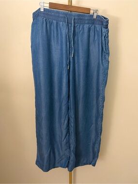 Jones New York Blue Elastic-Waist Pants